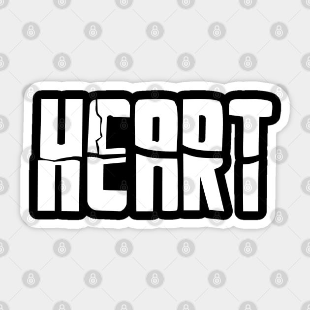 Heart - The first word of heartbreak Sticker by All About Nerds